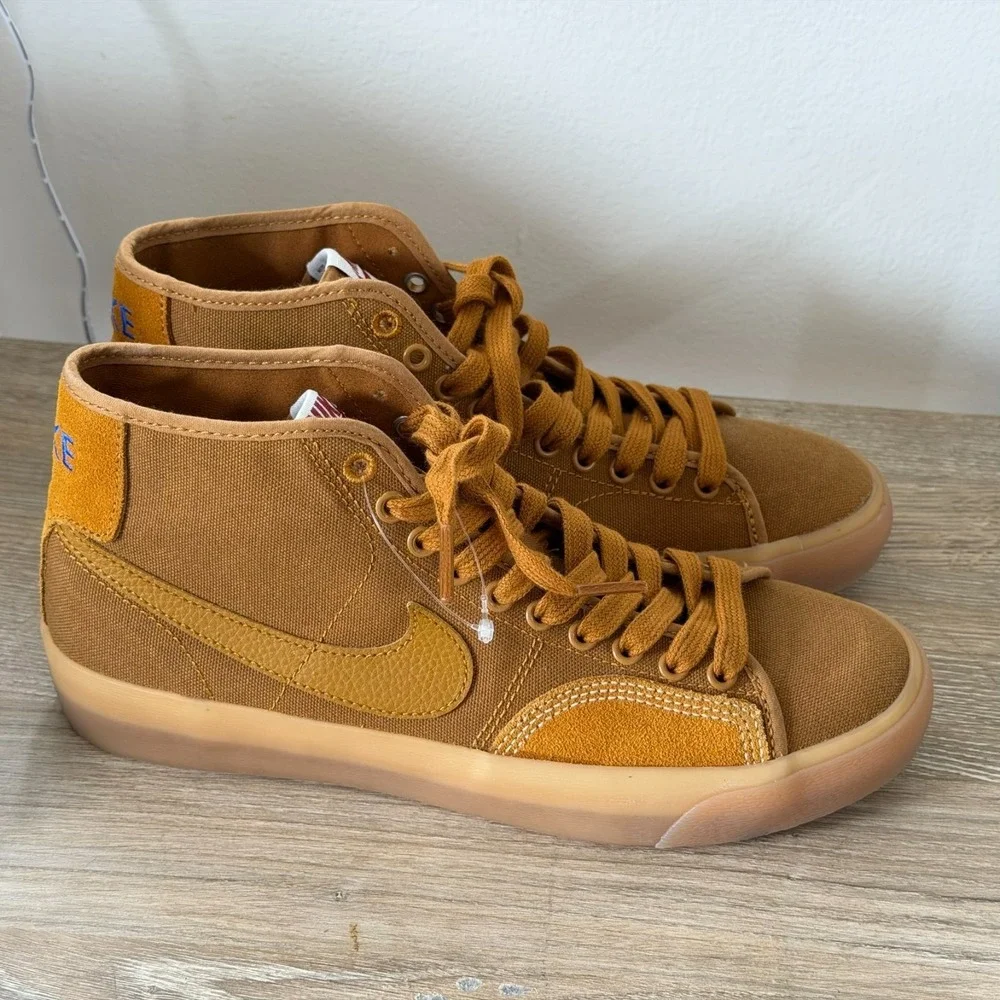 Nike Shoes Mens Size 6.5 SB Blazer Court Mid Premium Desert Ochre Gum Skateboard